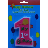 Свічка для торта My 1-st Birthday рожева